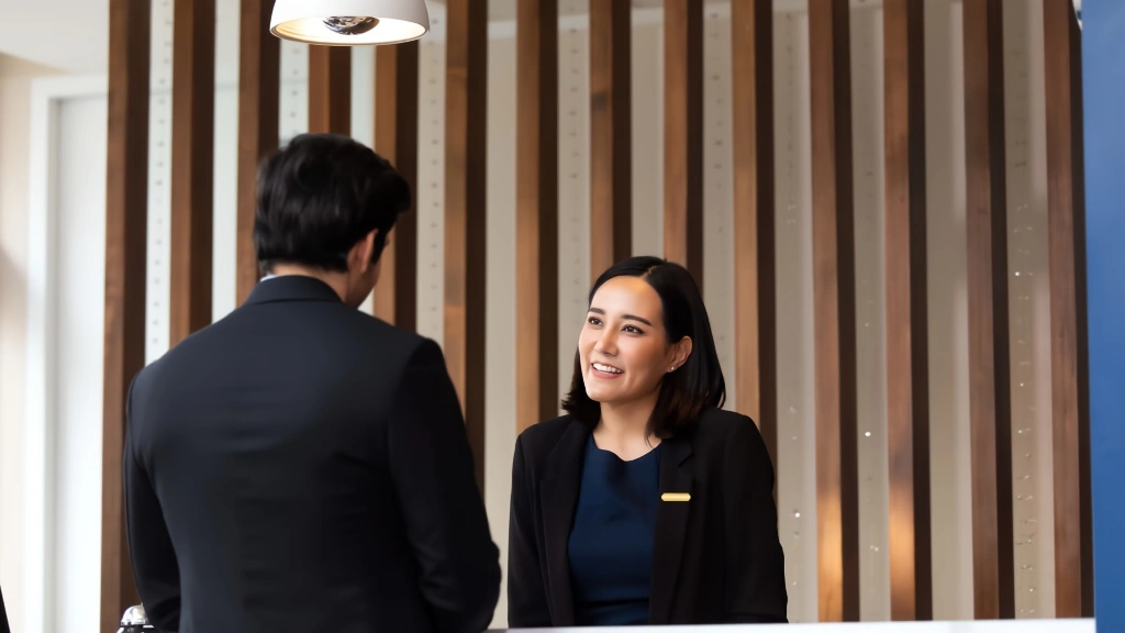 Condo concierge services staff interacting with residents providing personalized assistance in a luxury condominium